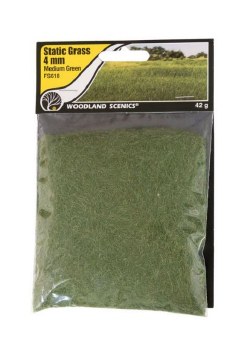 MEDIUM GREEN STATIC GRASS 4MM