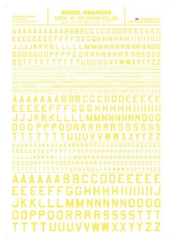 DECALS 45 DEG USA GOTH-YELLOW