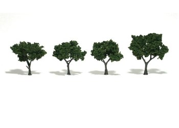 FOUR MEDIUM GREEN TREES