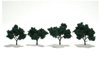 FOUR DARK GREEN TREES