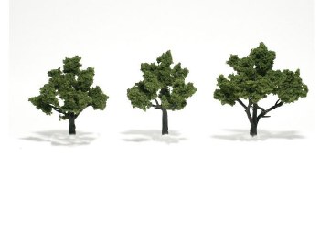 THREE LIGHT GREEN TREES