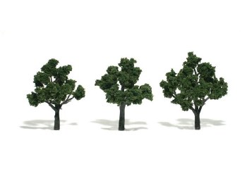 THREE MEDIUM GREEN TREES