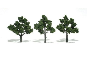 THREE MEDIUM GREEN TREES