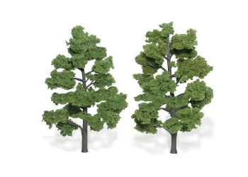 TWO LIGHT GREEN TREES-6/7"