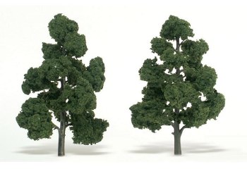 TWO MEDIUM GREEN TREES