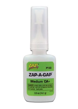 ADHESIVE "ZAP-A-GAP" 1/2 OZ.