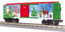 CHRISTMAS BOX CAR W/LEDS