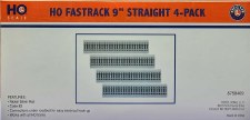 HO FASTRACK 9" STRAIGHT 4PACK