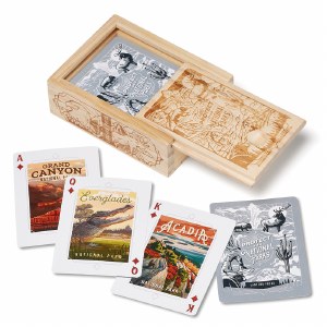 Protect Parks Playing Cards Wood Box Set