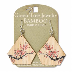 Cherry Blossom Pentagon Earrings