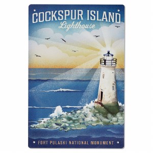 Fort Pulaski NM Lighthouse Metal Sign