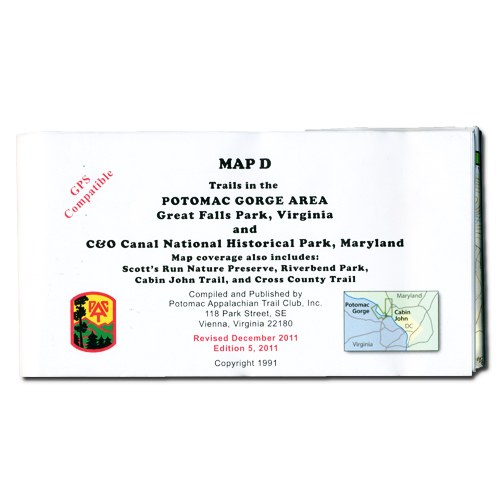 Potomac Gorge Area Map Shop Americas National Parks