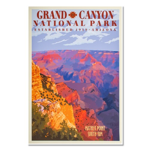 Grand Canyon National Park Vintage Poster - Vintage Render