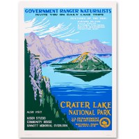 Crater Lake National Park WPA Style Poster