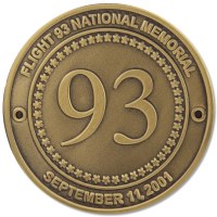 Flight 93 Gold Hiking Medallion