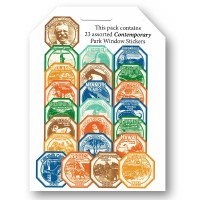 Contemporary Park Vinyl Window Sticker Pack