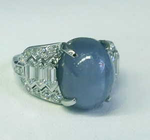 Star sapphire and diamond ring 10.92cttw model 0010499