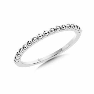 Gold stackable ring 10kt white gold model 030-CDD2970-1W