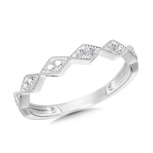 Diamond band 1/10th cttw 14kt white gold model 030-CDD3131-W