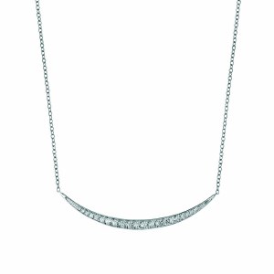 Diamond curved var pendant 0.29cttw 14ktw model 030-PDD2878-W