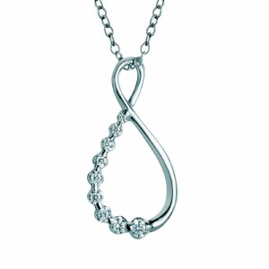 Diamond Infinity Pendant 0.19cttw 14ktw model 030-PDD2886-W