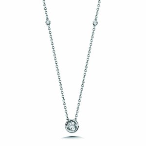 Diamond Pendant 14kt white gold 1/10cttw model 030-PDM010-W