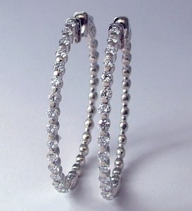 Diamond hoop earrings 1.33 cttw model 039-40920-A