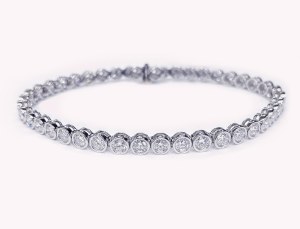 Lab diamond bracelet 5.00 cttw fulll bezel design e f VVS VS model 049-BRC301825.00