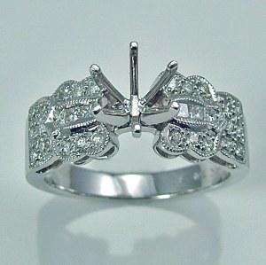 Diamond engagement ring 18ktw 0.30cttw F VS2