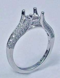 Diamond engagement ring 14ktw 0.42cttw model 068-19206