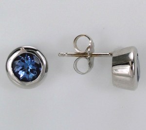 Tanzanite earrings .55cttw 14kt white gold