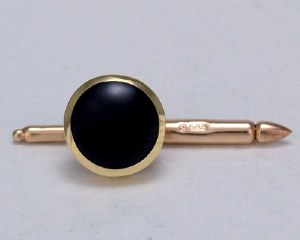 Tuxedo Studs 14kt Onyx Round