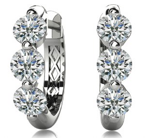 Diamond hoop earrings 1.54 cttw model 097-SE74-025