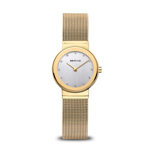 Bering Watch 26mm round gold tone stainless steel model 10126-334