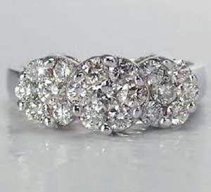 Diamond ring pave 14kt .50cttw H SI model 110-109949