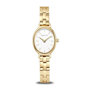 Bering Watch 26mm oval gold tone stainless steel model 11020-734