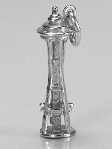 Space Needle Charm Sterling
