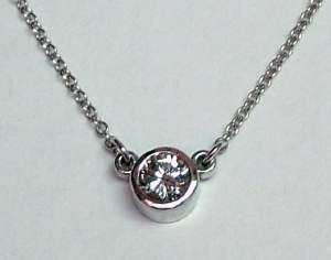Diamond Pendant 0.16ct 14ktw G SI2 18" model 144-61134-016