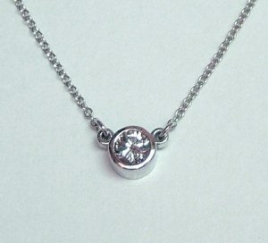 Diamond Pendant 14kt white gold 0.27 carat diamond F VS2 model 144-61134-027