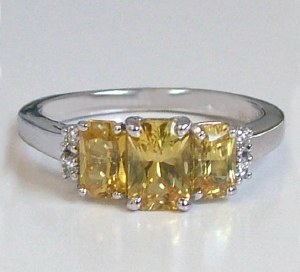 Yellow Sapphire Ring 1.45cttw 14ktw gold model 144-71853S