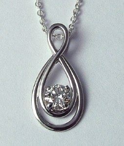 Diamond Infinity Pendant 14ktw