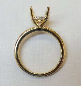 Diamond engagement ring 18kty gold to set 2.00 carat oval brilliant cut set with 16 round natural diamonds in gallery model 184-RD4091OV-Y