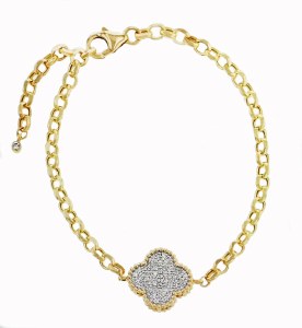 Diamond bracelet 0.49cttw 14kt yellow gold bracelet mode 502-BK-499D