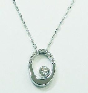 Diamond pendant 0.25cttw 14kt white gold model 502-PG565-25W4W