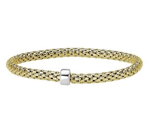 Eleganza Sterling SIlver Gold Tine Bracelet model 835804