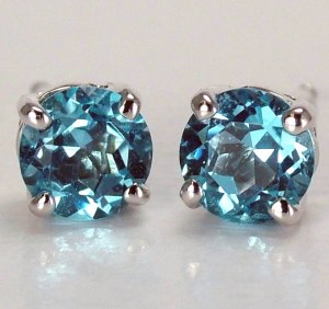 LONDON BLUE 14KTW 6MM ER
