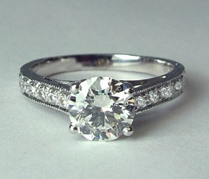 Diamond ring 14ktw gold 1.64 cttw Gordon Clark design GC4814-ZACH