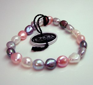 Honora Tux Pearl Bracelet HB1462PTX pink, white, gray