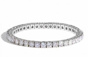 Lab diamond bracelet 5.00 cttw 61 stones 14ktw F-G VS model LB0012W14500-AF