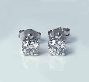 Lab grown diamond earrings 1/2 cttw 14kt white gold model LGE54050-W